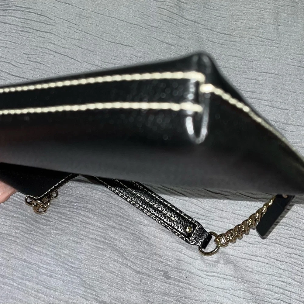 Kate Spade Women's Black Evening Bag With Gold Hardware